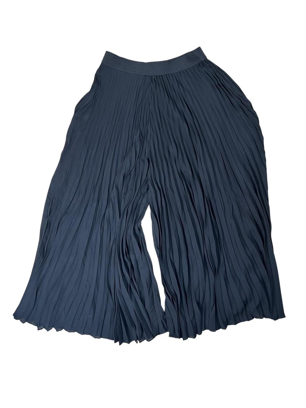 InWear Pants Womens 4 Black Chiffon Pleated Pull On Elastic Waist Relaxed